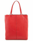 Cole Haan Village Marcy Tech Tote Bag Tango Red Leather Top Handbag Purse New