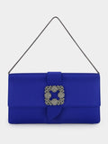 Blue Satin Capri Clutch