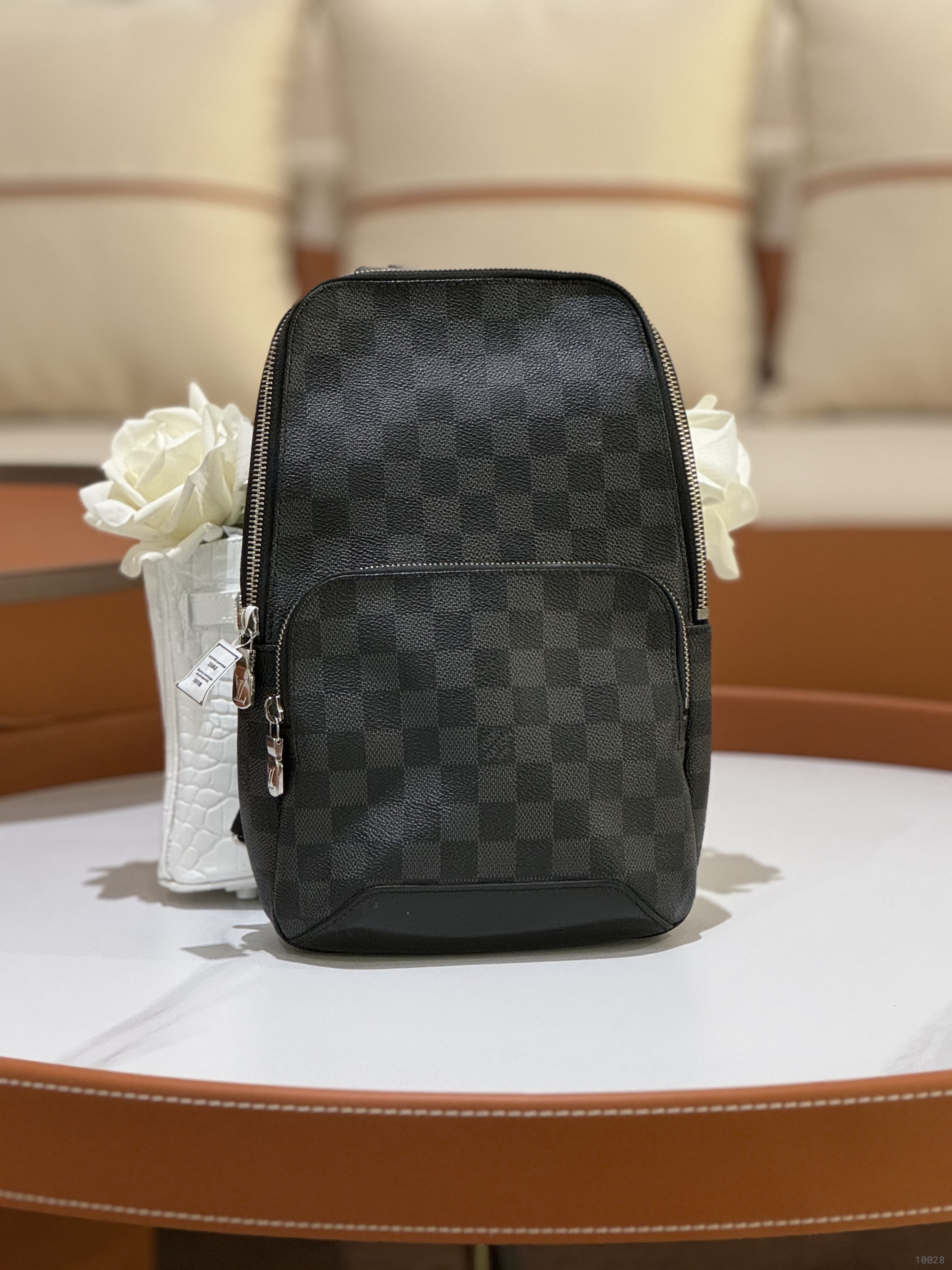 LOUIS VUITTON AVENUE BLACK CHECKERED BACKPACK
