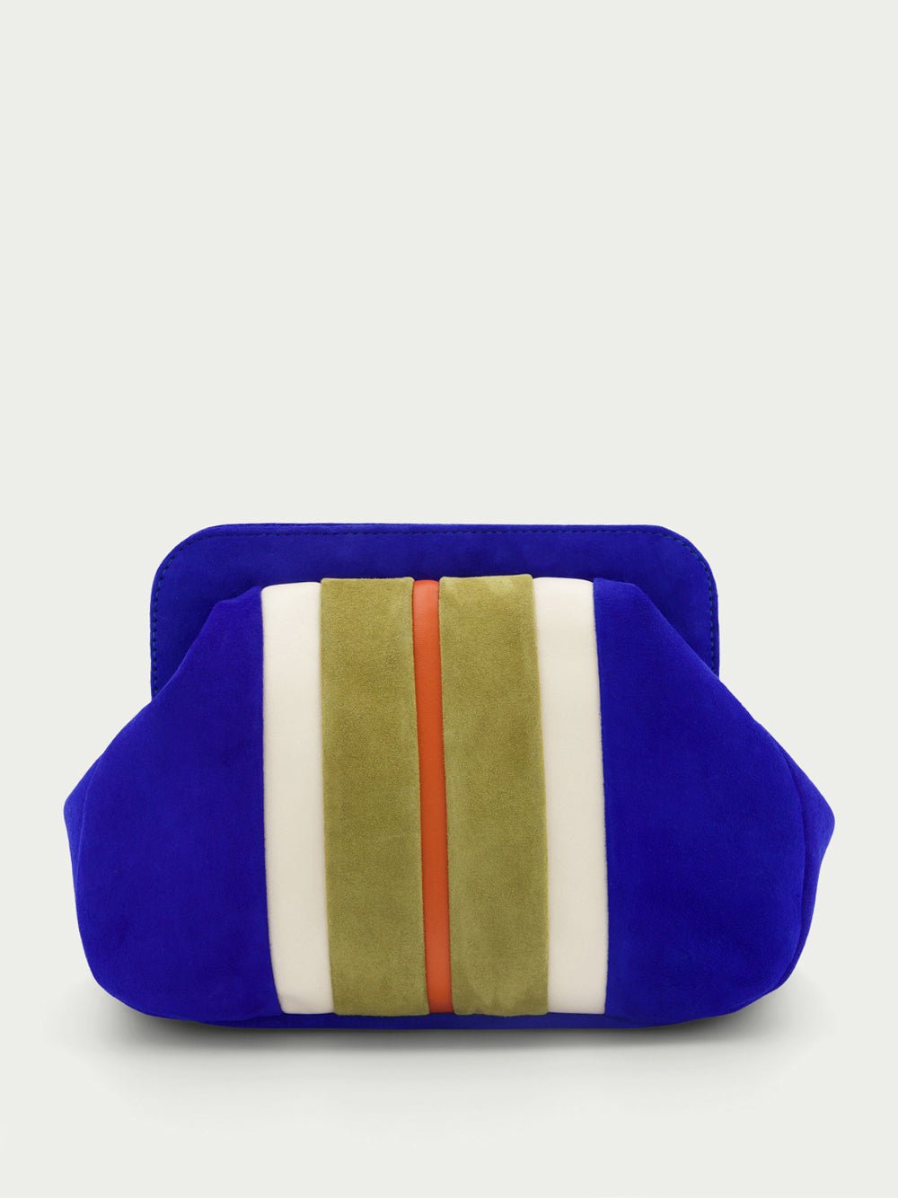 PaulaStriped Leather Clutch at Fashion Clinic