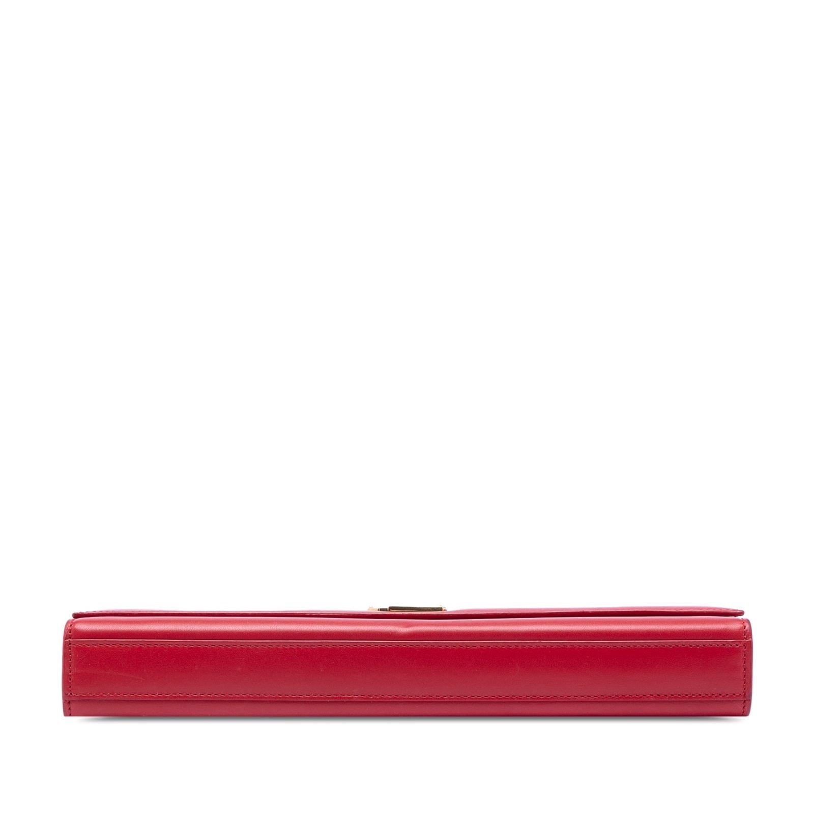 Yves Saint Laurent YSL Cassandre Smooth Leather Clutch Bag