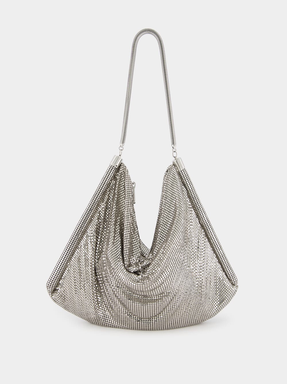 Disc-Embellished Shoulder Bag