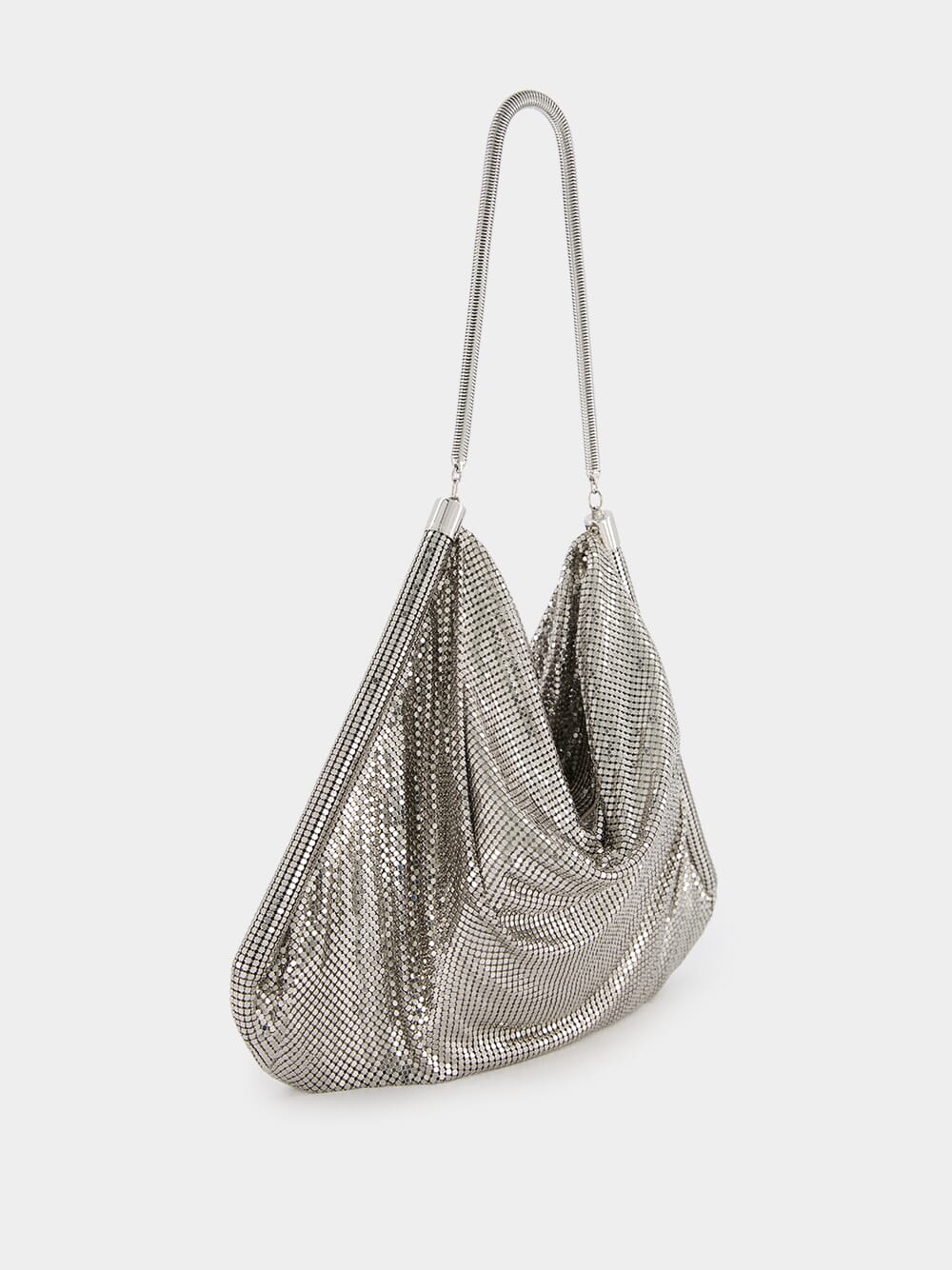 Disc-Embellished Shoulder Bag