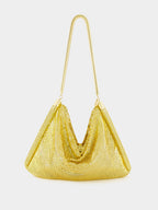 Pixel Tube Embellished Yellow Bag