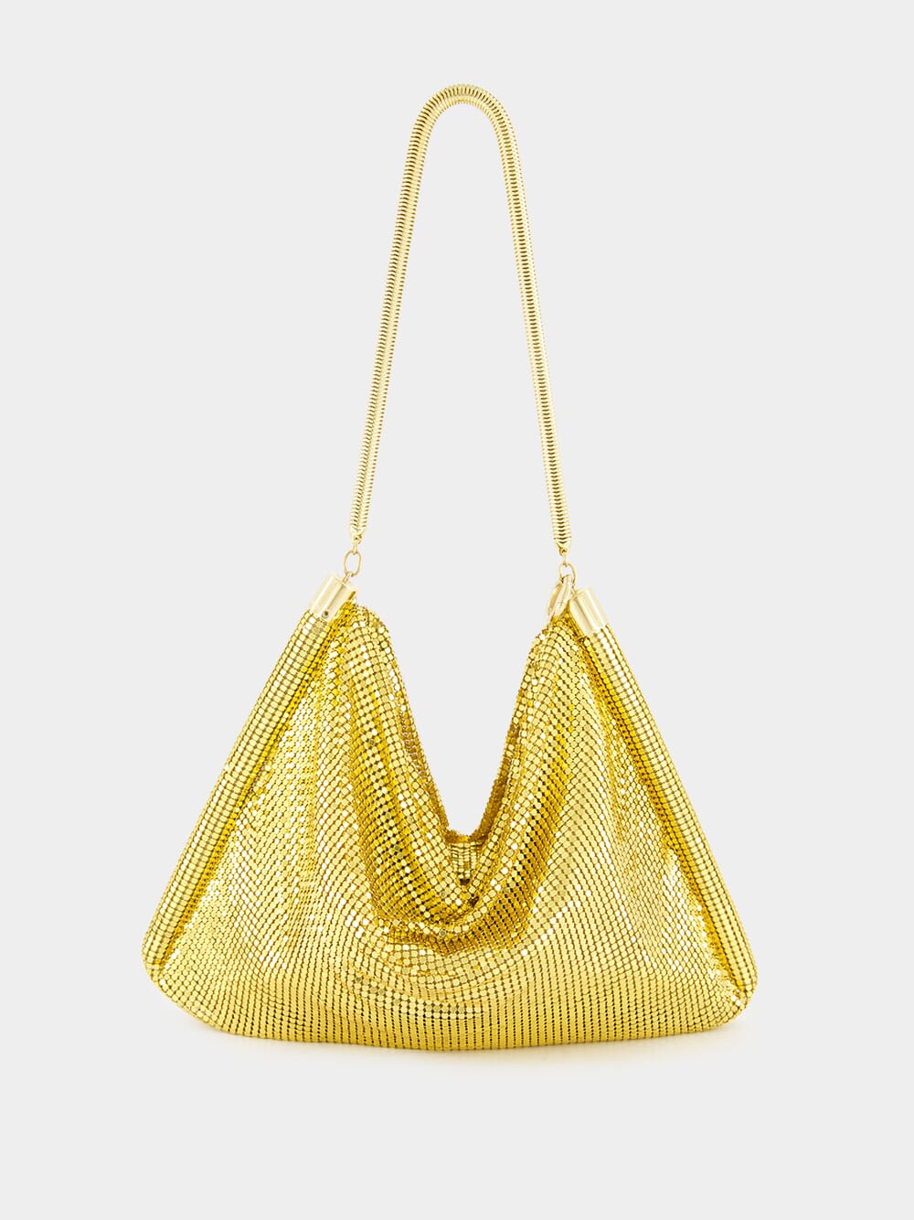 Pixel Tube Embellished Yellow Bag