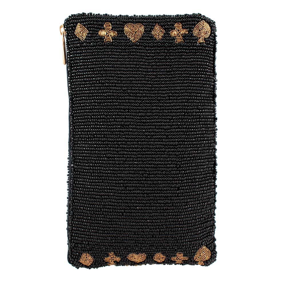 Mary Frances Roll the Dice Crossbody Golden Phone Bag Handbag New