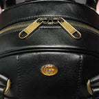 Gucci Puma Lux Energy Black Ball Zip Large Gold Round Basketball Handbag New
