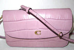 Coach Embossed Croc Hayden Crossbody Leather Handbag Bag Ice Purple Purse NEW