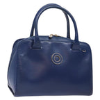 Celine Circle Logo Handbag Leather Blue Leather Bag (Authentic Pre-Loved)