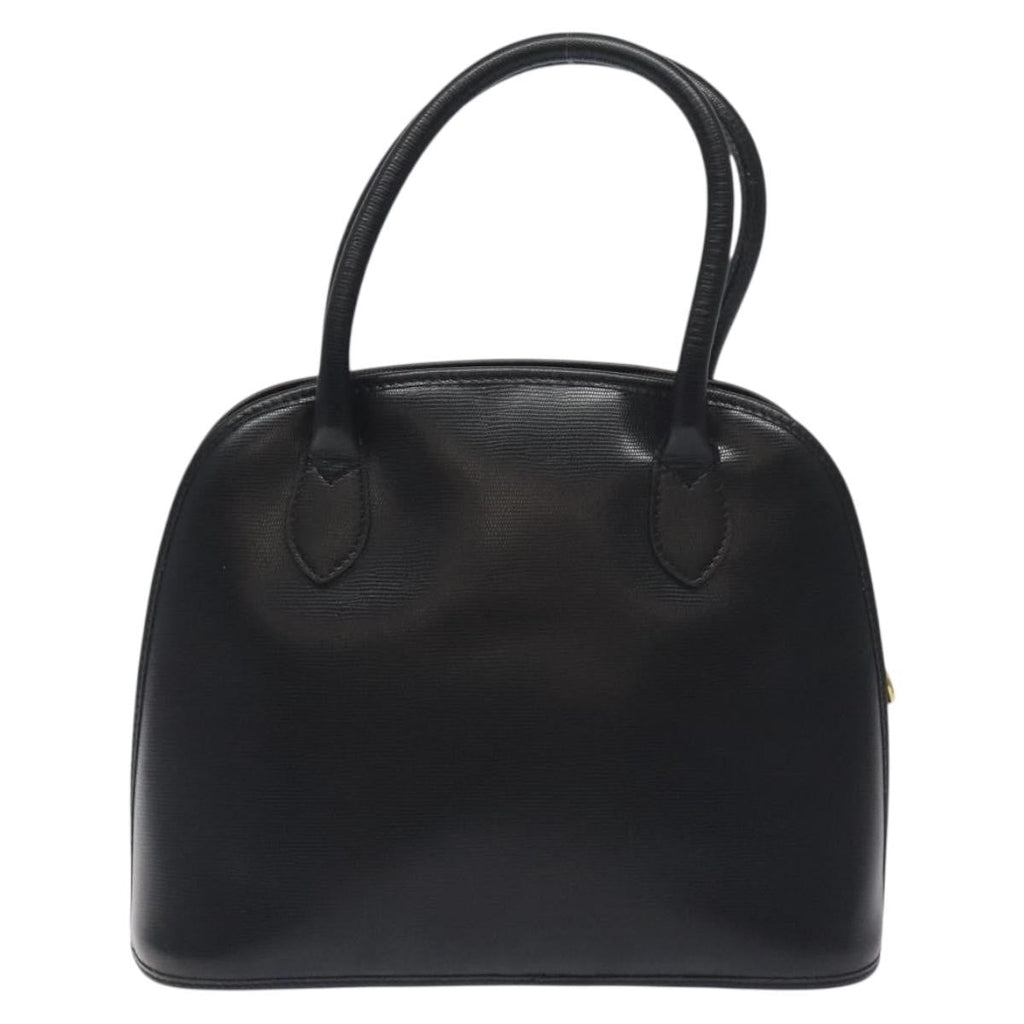 Celine Circle Logo Handbag Leather Black Leather Bag (Authentic Pre-Loved)