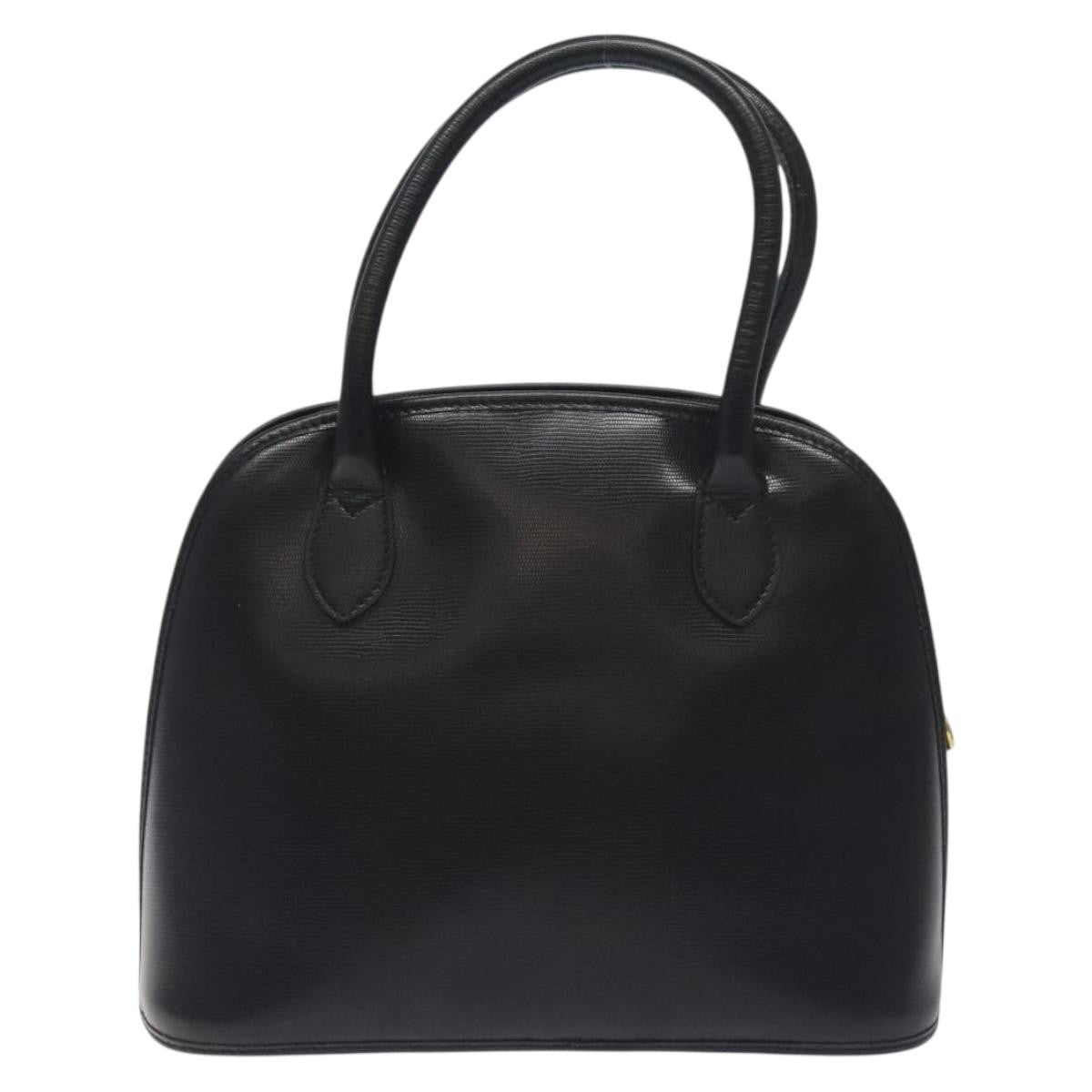Celine Circle Logo Handbag Leather Black Leather Bag (Authentic Pre-Loved)