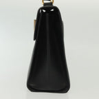 Celine Vintage Convertible Turnlock Top Handle Bag Leather Black Leather Bag (Authentic Pre-Loved)