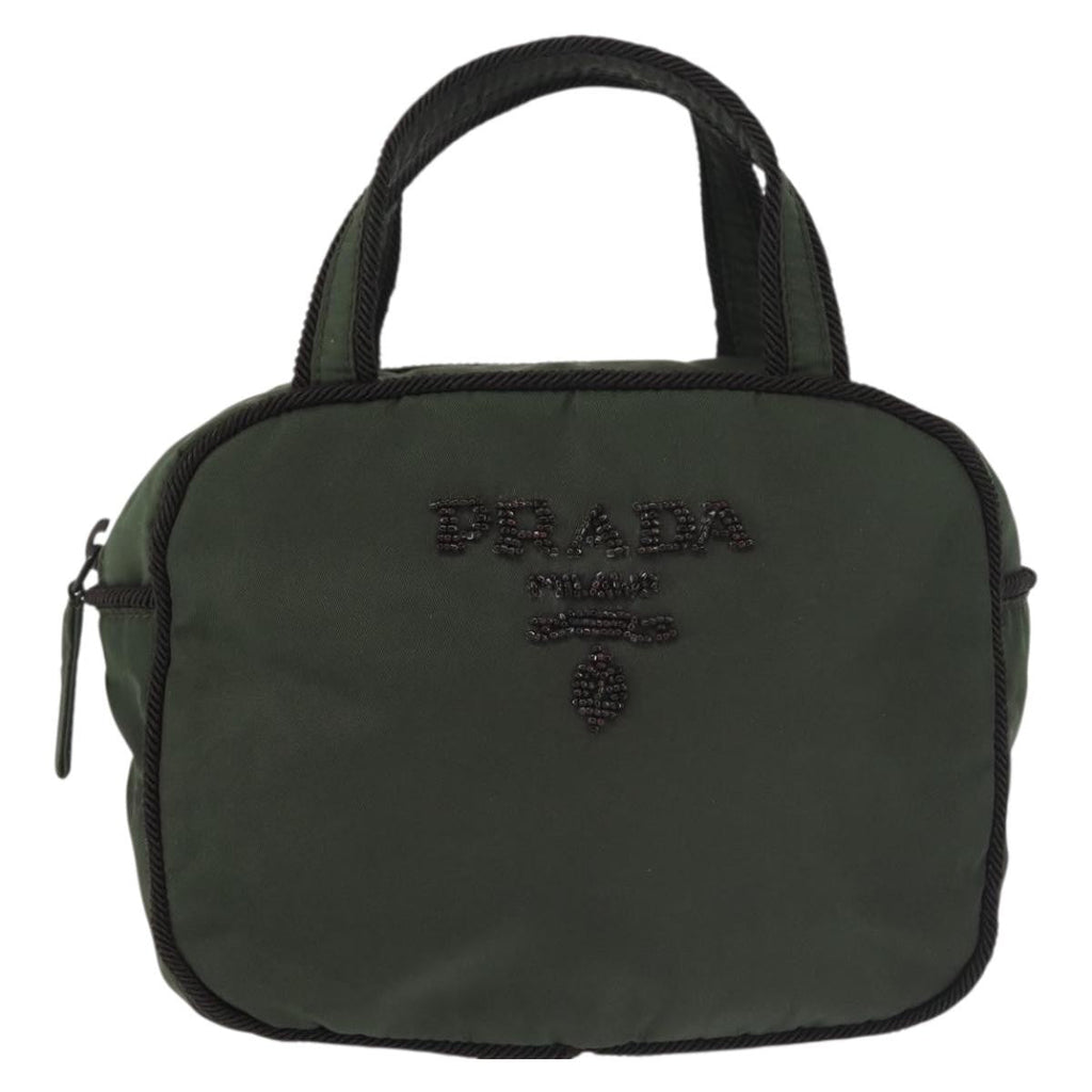 Prada Vintage Handbag Tessuto Khaki Nylon Handbag (Authentic Pre-Loved)