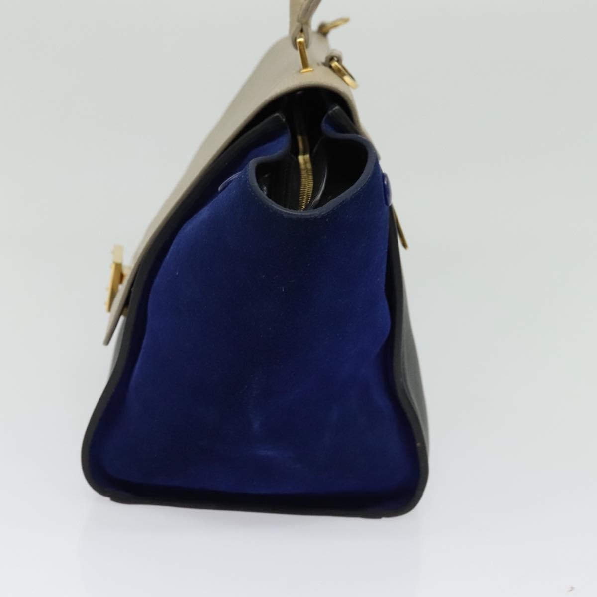 Celine Tricolor Trapeze Bag Leather Beige Leather Handbag (Authentic Pre-Loved)
