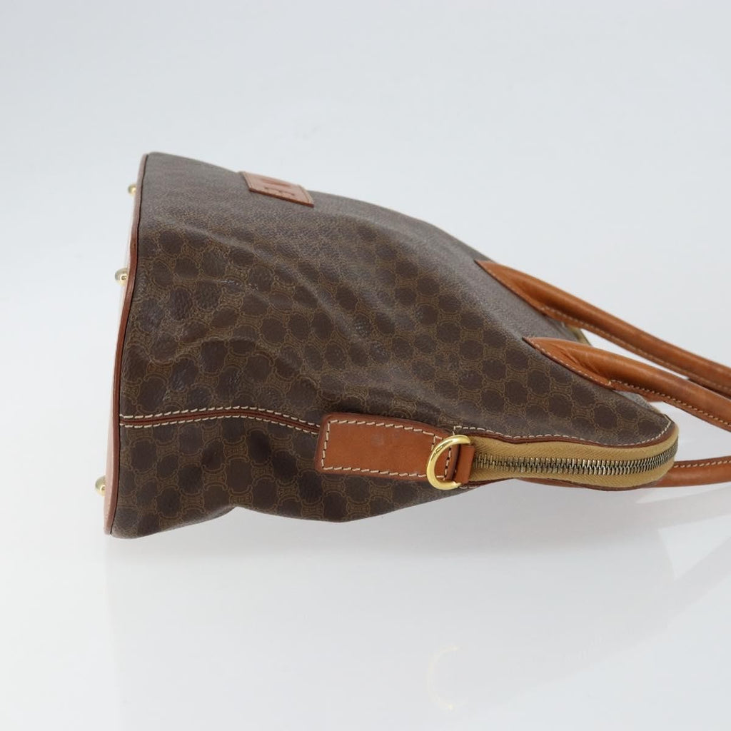 Celine Vintage Macadam Handbag Macadam Brown Canvas Bag (Authentic Pre-Loved)