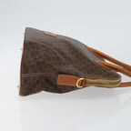 Celine Vintage Macadam Handbag Macadam Brown Canvas Bag (Authentic Pre-Loved)