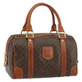 Celine Vintage Macadam Handbag Canvas And Leather Brown Canvas Handbag (Authentic Pre-Loved)