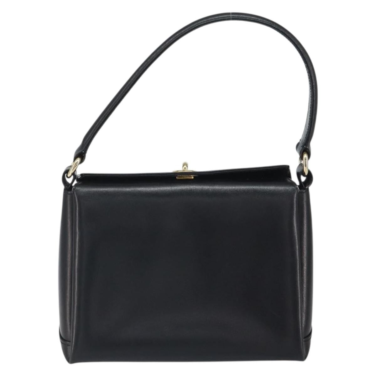 Gucci Vintage Handbag Leather Black Leather Handbag (Authentic Pre-Loved)