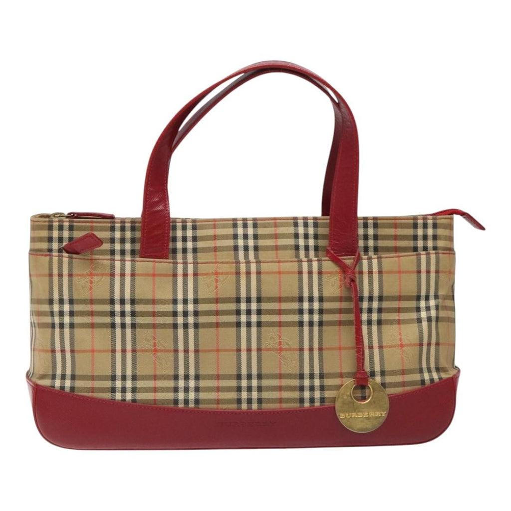 Burberry Nova Check Handbag Nova Check Canvas And Leather Beige Canvas Handbag (Authentic Pre-Loved)