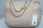 Tory Burch Beige Quilted Shoulder Bag Leather Crossbody Tori Handbag New
