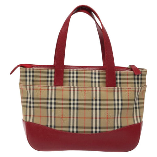 Burberry Nova Check Handbag Nova Check Canvas And Leather Beige Canvas Handbag (Authentic Pre-Loved)