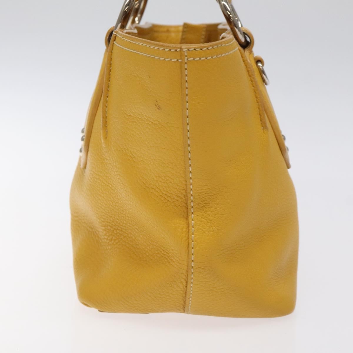 Prada Vintage Handbag Leather Yellow Leather Handbag (Authentic Pre-Loved)