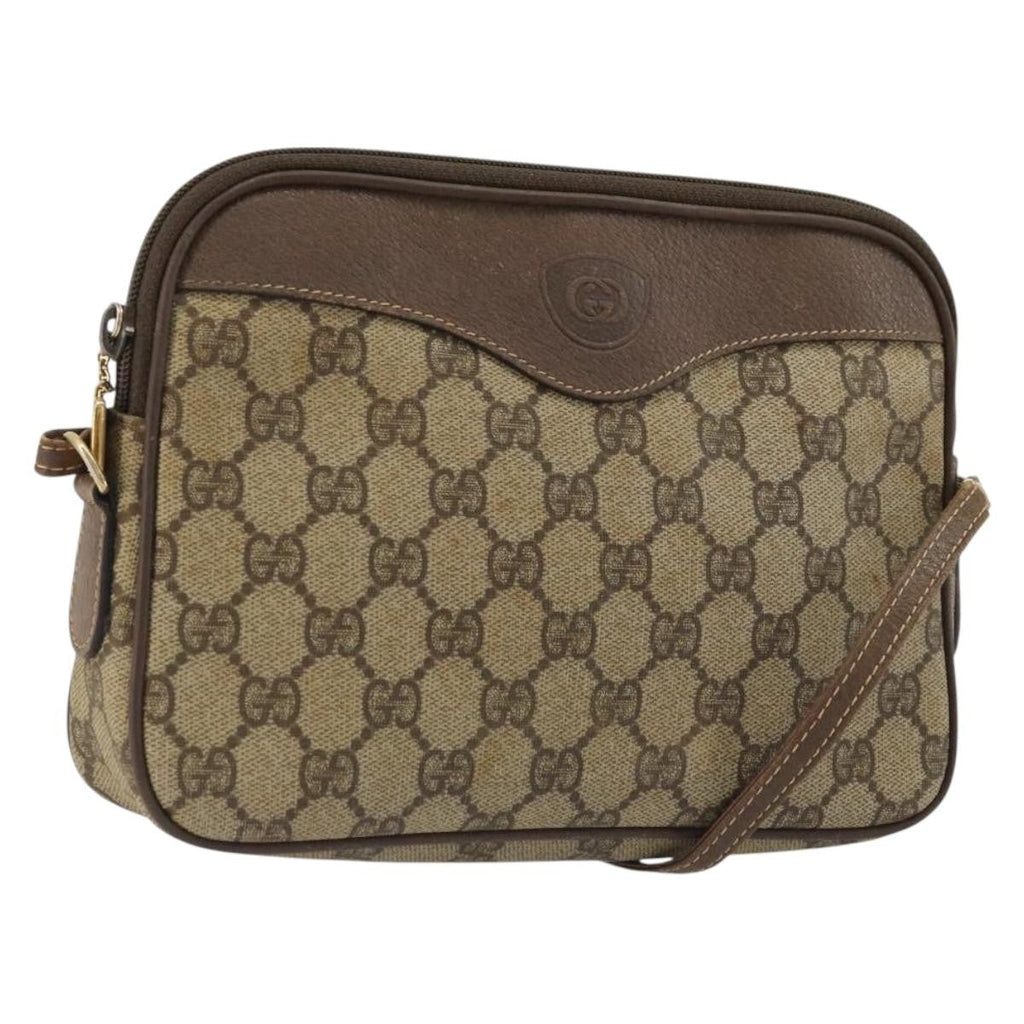 Gucci Gg Supreme Shoulder Bag Canvas Beige Canvas Handbag (Pre-Loved)