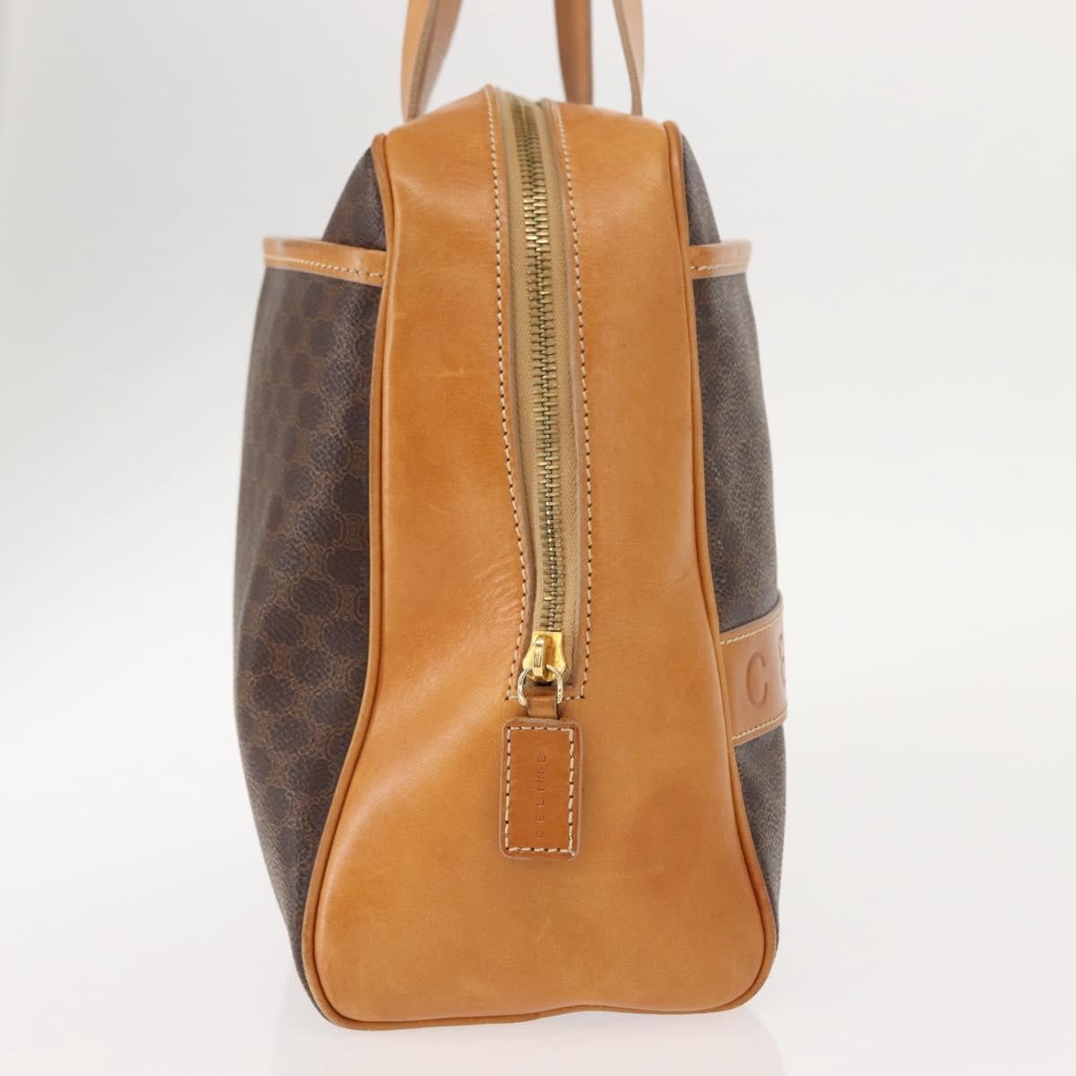 Celine Vintage Macadam Handbag Canvas And Leather Brown Canvas Handbag (Authentic Pre-Loved)