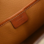 Celine Vintage Macadam Backpack Canvas And Leather Beige Canvas Backpack Bag (Authentic Pre-Loved)