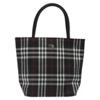 Burberry Nova Check Tote Nylon Black Nylon Handbag (Authentic Pre-Loved)