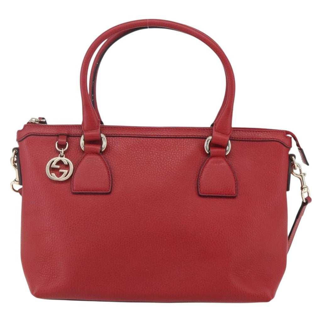 Gucci Vintage Soho Convertible Satchel Leather Red Leather Handbag (Authentic Pre-Loved)