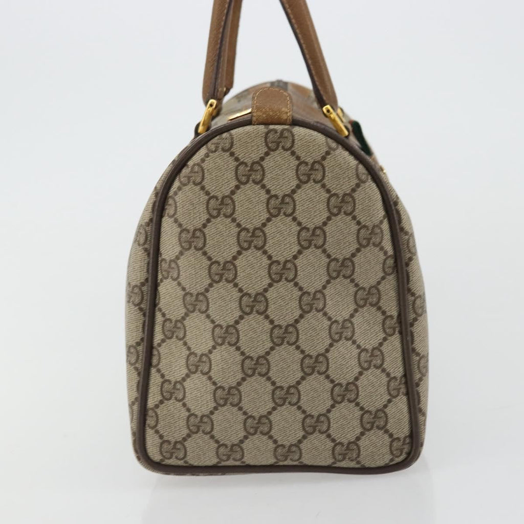 Gucci Vintage Web Sherry Line Handbag Micro Gg Canvas Beige Canvas Handbag (Authentic Pre-Loved)