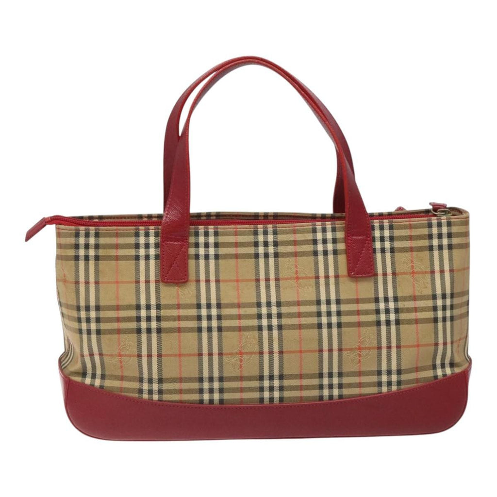 Burberry Nova Check Handbag Nova Check Canvas And Leather Beige Canvas Handbag (Authentic Pre-Loved)