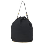 Prada Duet Drawstring Bucket Bag Tessuto Black Nylon Bag (Authentic Pre-Loved)