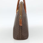 Celine Macadam Handbag Macadam With Leather Brown Canvas Handbag (Authentic Pre-Loved)