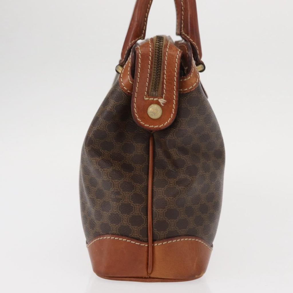Celine Vintage Macadam Handbag Canvas And Leather Brown Canvas Handbag (Authentic Pre-Loved)