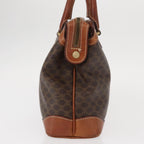 Celine Vintage Macadam Handbag Canvas And Leather Brown Canvas Handbag (Authentic Pre-Loved)