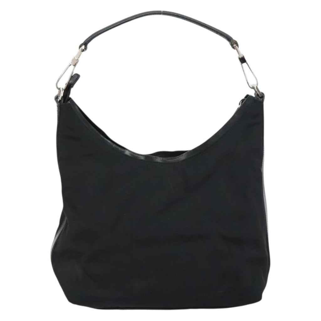 Gucci Zip Hobo Nylon Black Nylon Handbag (Authentic Pre-Loved)