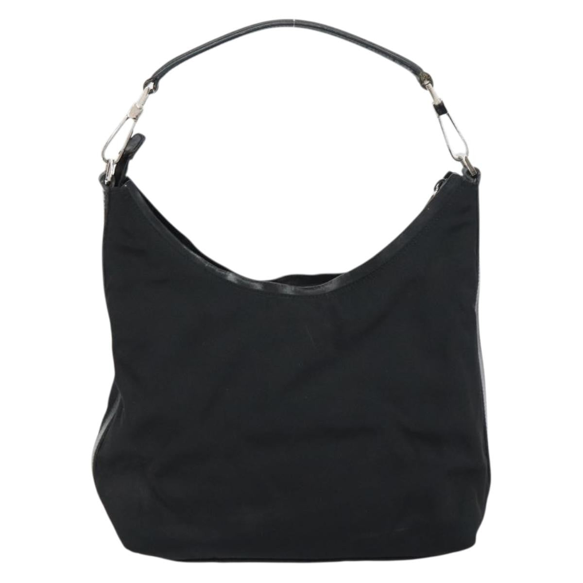 Gucci Zip Hobo Nylon Black Nylon Handbag (Authentic Pre-Loved)
