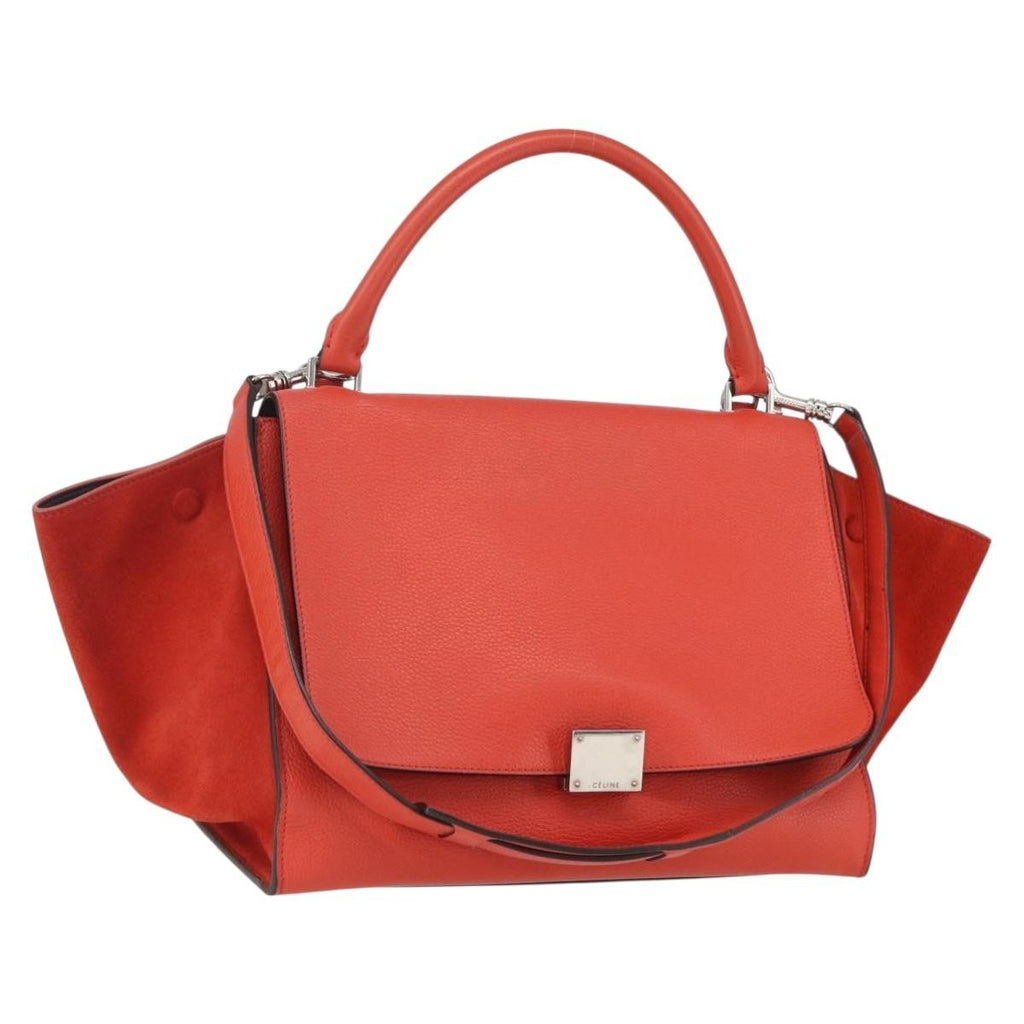 Celine Trapeze Bag Leather Red Leather Handbag (Authentic Pre-Loved)