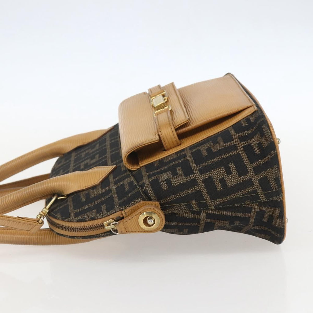 Fendi Vintage Zucca Handbag Zucca Brown Canvas Handbag (Authentic Pre-Loved)