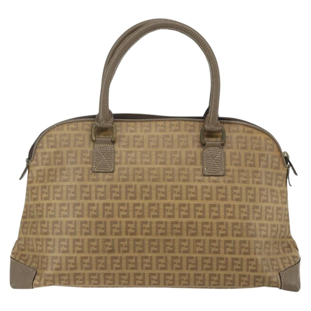 Fendi Zucchino Canvas Brown Canvas Handbag (Authentic Pre-Loved)