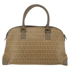 Fendi Zucchino Canvas Brown Canvas Handbag (Authentic Pre-Loved)