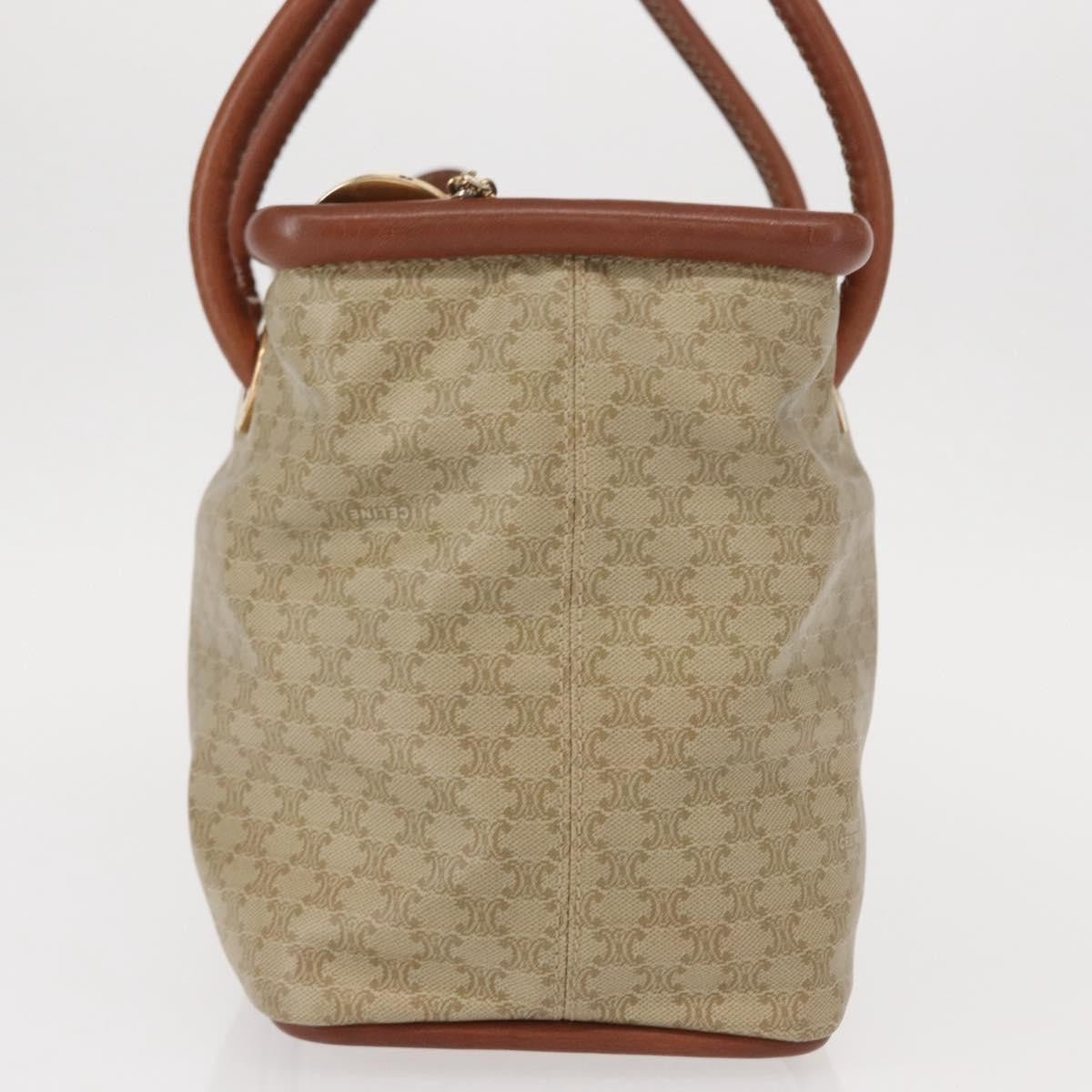 Celine Vintage Macadam Handbag Canvas And Leather Beige Canvas Handbag (Authentic Pre-Loved)