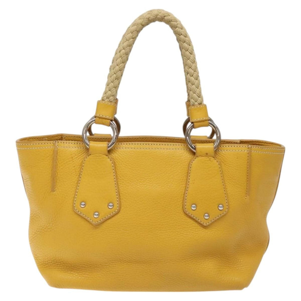 Prada Vintage Handbag Leather Yellow Leather Handbag (Authentic Pre-Loved)