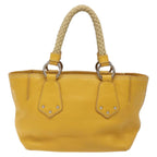 Prada Vintage Handbag Leather Yellow Leather Handbag (Authentic Pre-Loved)