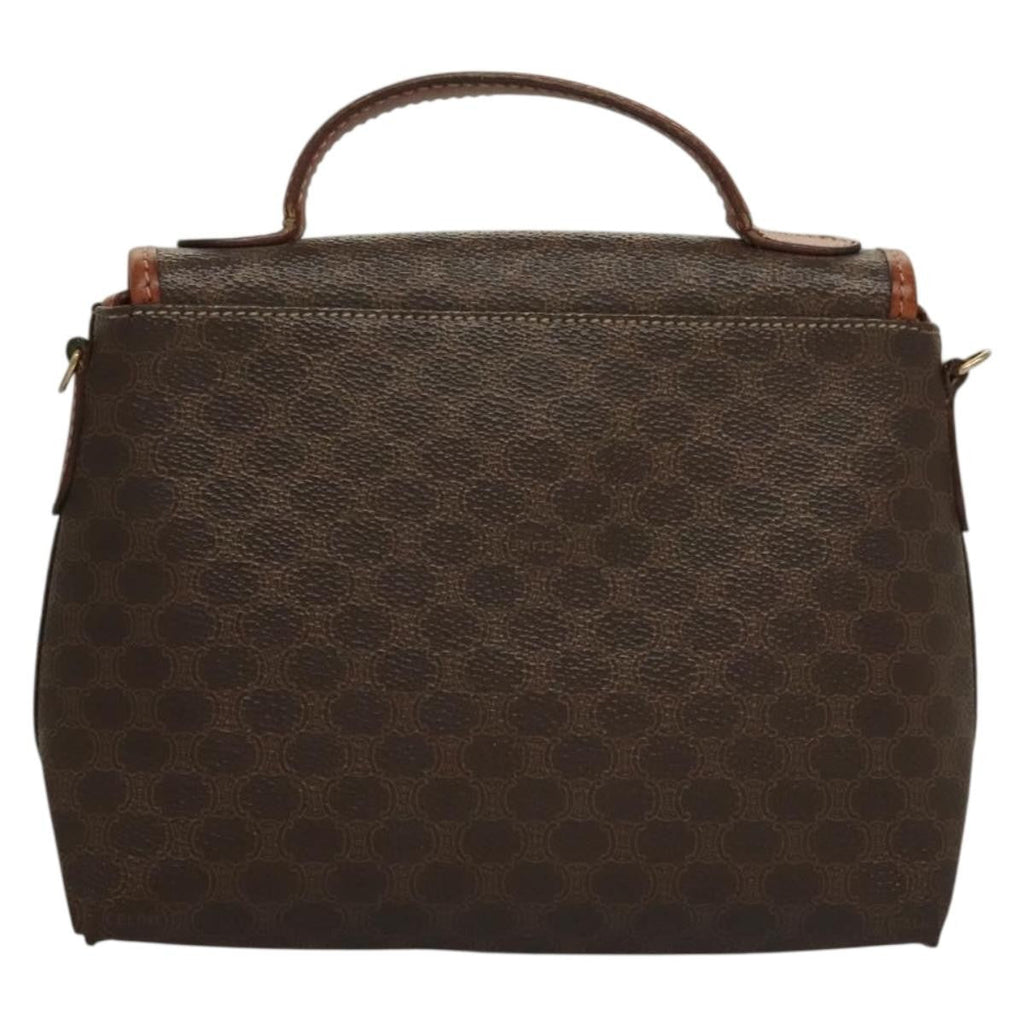 Celine Triomphe Vintage Handbag Macadam Canvas Brown Canvas Bag (Authentic Pre-Loved)