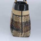 Burberry Nova Check Handbag Wool Beige Wool Handbag (Authentic Pre-Loved)