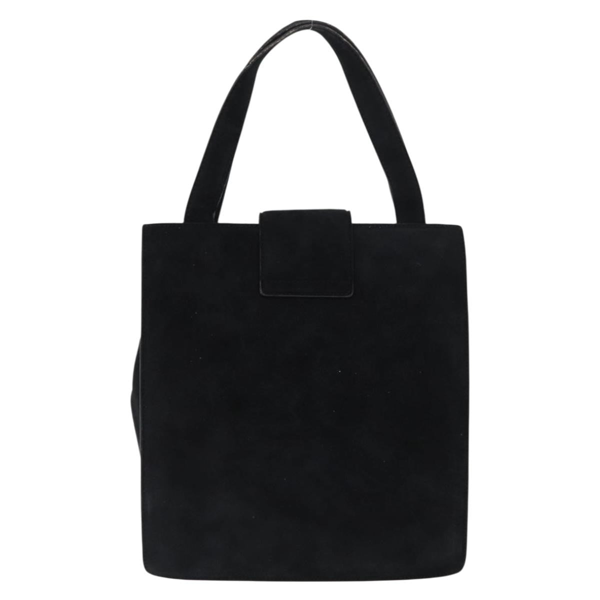 Prada Vintage Handbag Suede Black Suede Handbag (Authentic Pre-Loved)