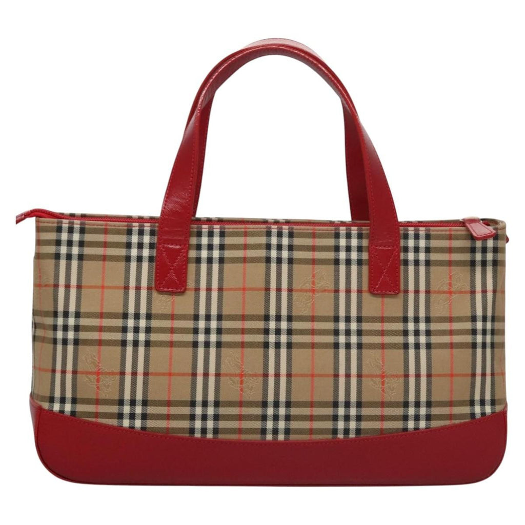 Burberry Nova Check Handbag Nova Check Canvas And Leather Beige Canvas Handbag (Authentic Pre-Loved)